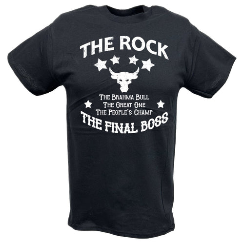 The Rock Brahma Bull Great One Peoples Champ Final Boss T-shirt