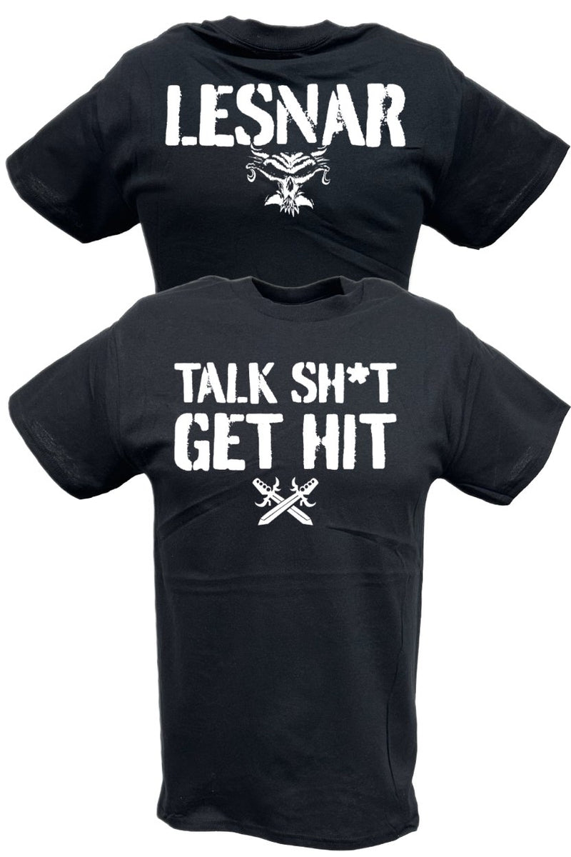 Load image into Gallery viewer, Brock Lesnar Talk Get Hit Black T-Shirt
