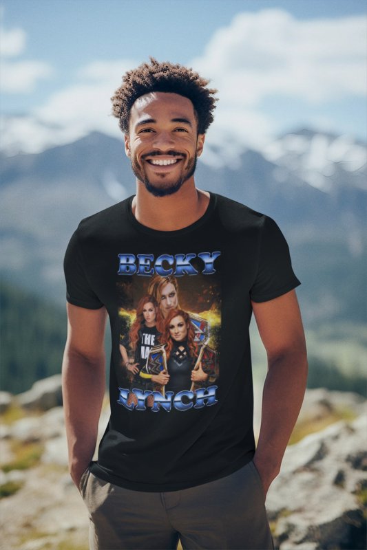Load image into Gallery viewer, Becky Lynch The Man Mens Black T-shirt
