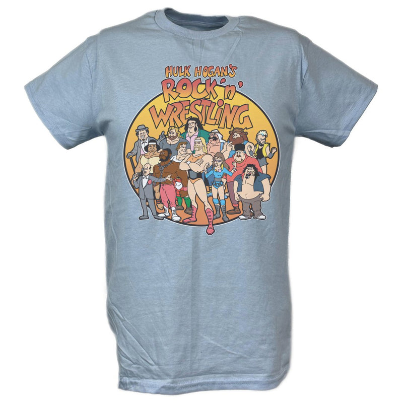 Load image into Gallery viewer, Hulk Hogan Rock N Wrestling Light Blue T-shirt
