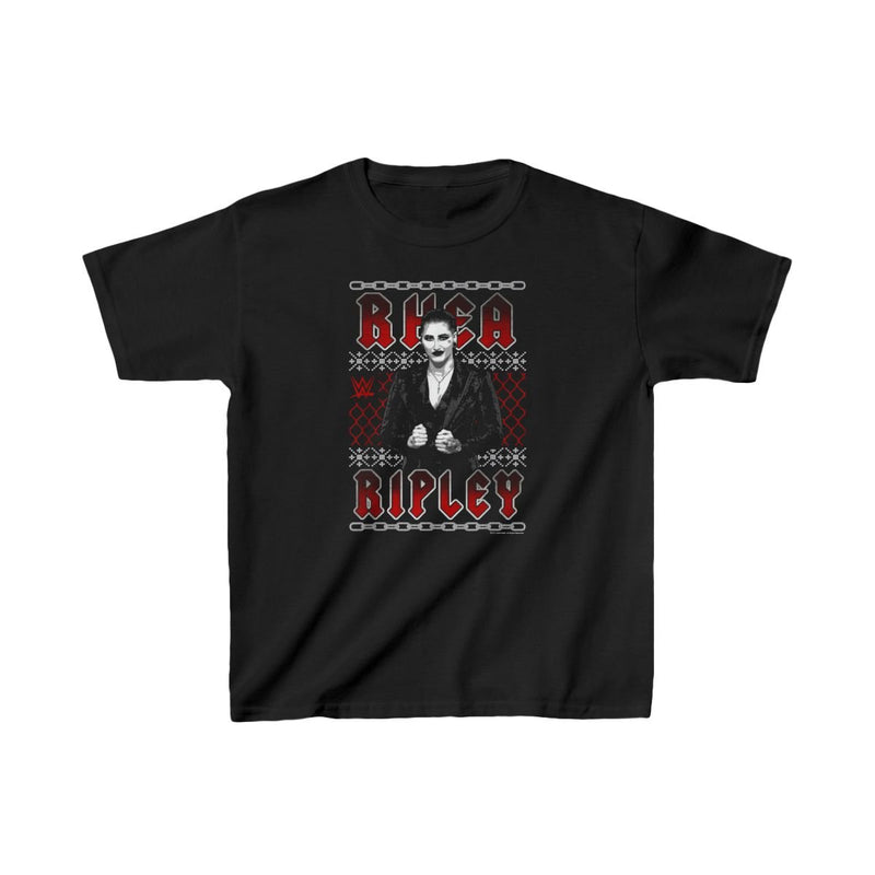 Load image into Gallery viewer, Rhea Ripley Christmas Kids Youth Black T-shirt
