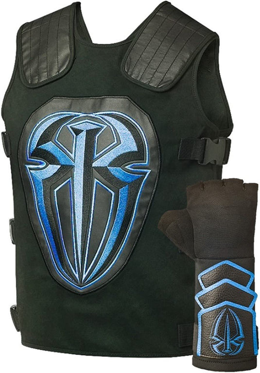 Roman Reigns Tactical Replica Vest Superman Punch Glove Costume-Onyx Black