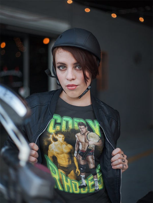 Cody Rhodes Neon Championship Belt Black T-shirt