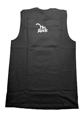 The Rock Blue Brahma Bull Sleeveless Black Muscle T-shirt