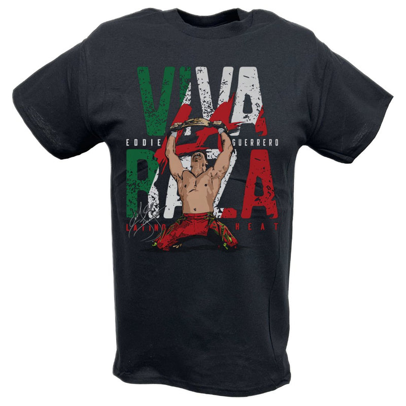 Load image into Gallery viewer, Eddie Guerrero WWE Champ Viva La Raza Black T-shirt
