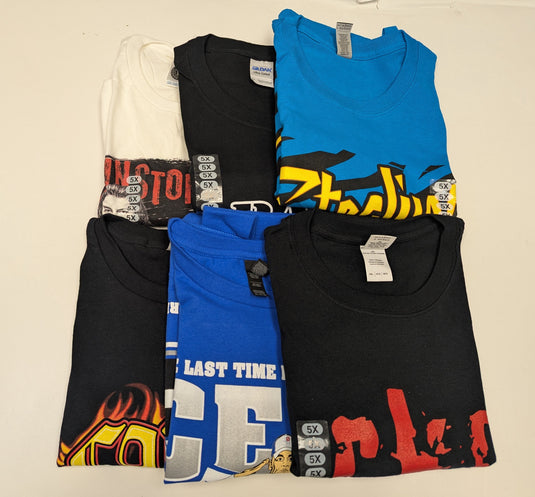Lot of 6 Men Size 5XL WWE Authentic T-shirts | Cena Orton Undertaker The Rock (5XL)