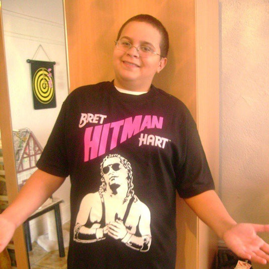 The Hitman Bret Hart White Pose Mens T-shirt