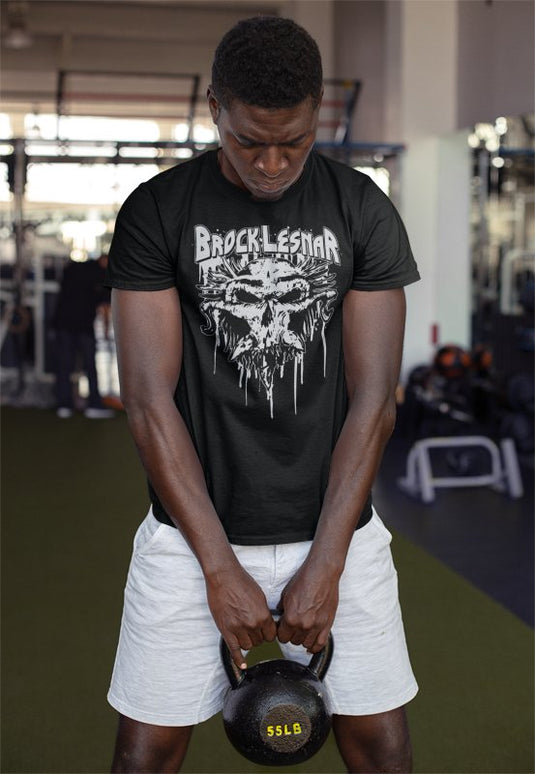 Brock Lesnar Carnage Skull Black Mens T-shirt