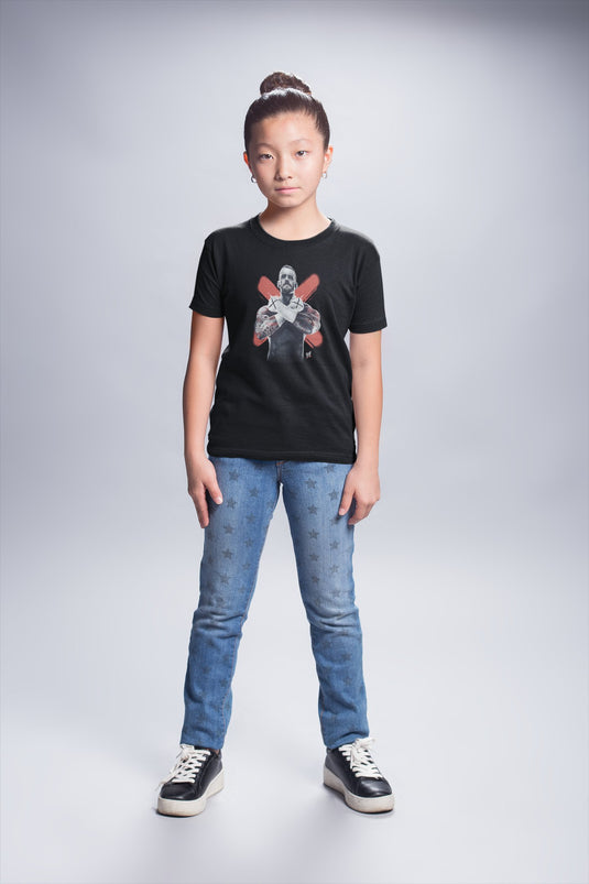 CM Punk Cross Fists T-shirt Boys Kids Juvy Youth