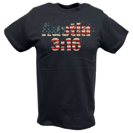 Stone Cold Steve Austin 3:16 USA Mens Black T-shirt