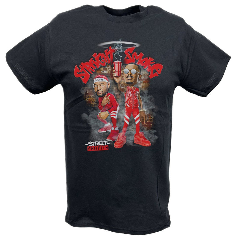 Load image into Gallery viewer, Street Profits Straight Smoke Angelo Dawkins Montez Ford Black T-shirt
