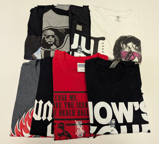 8 Men Size XXL WWE T-shirts | Cena Orton Undertaker The Rock Lot 2