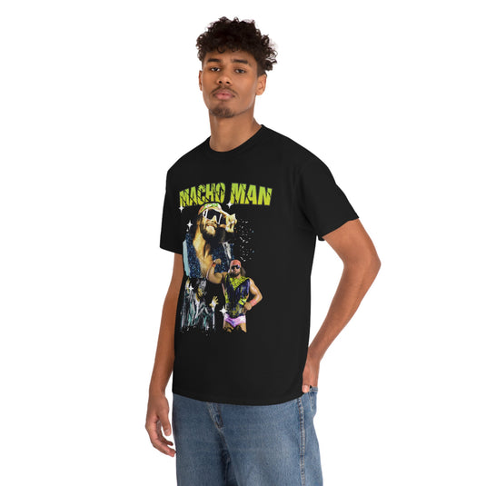 Macho Man Randy Savage Collage WWE Mens Black T-shirt