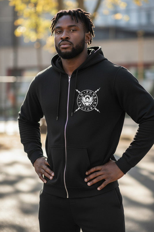 CM Punk Seal of Hardcore Black Zipper Hoody