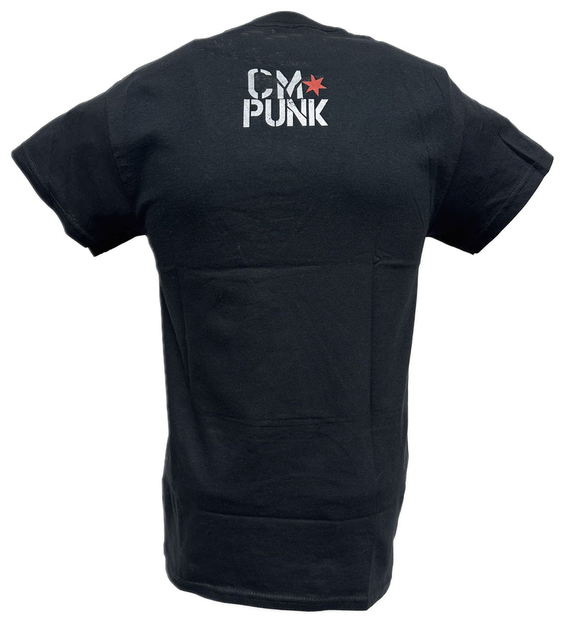 Load image into Gallery viewer, Return of CM Punk Blue Logo Black T-shirt
