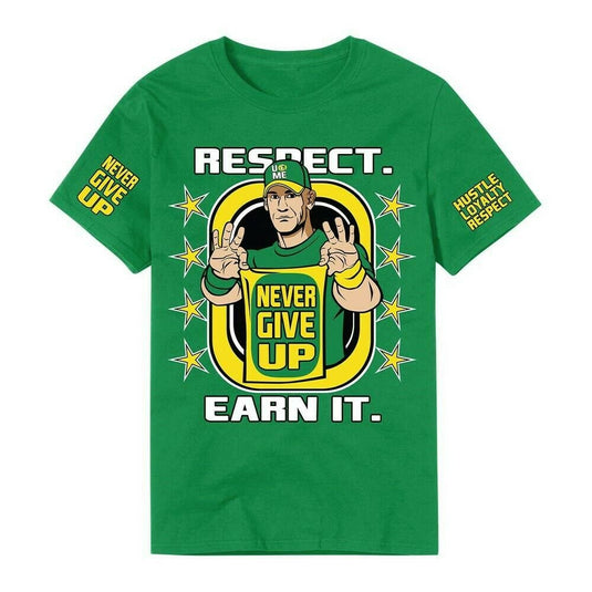John Cena Earn The Day Mens Costume T-shirt Baseball Hat Headband Wristbands