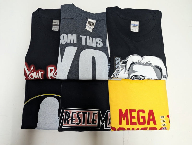 Load image into Gallery viewer, 6 Men Size 5XL WWE T-shirts | Cena Orton Undertaker The Rock Lot 1
