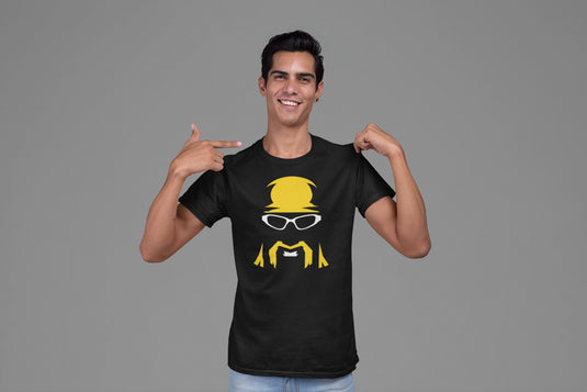 Hulk Hogan Gold Outline Silhouette T-shirt