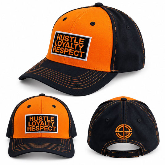 John Cena Orange Black Hustle Loyalty Respect Beware of Dog Hat