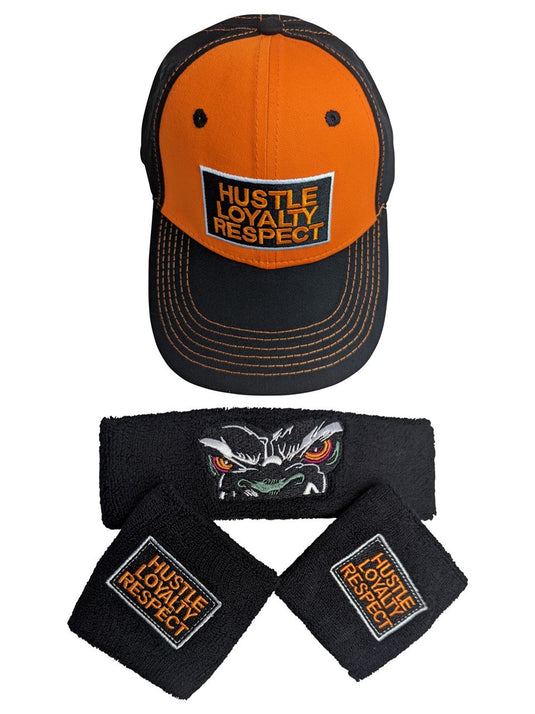 John Cena Big Dog Hustle Loyalty Respect Baseball Hat Headband Wristband Set
