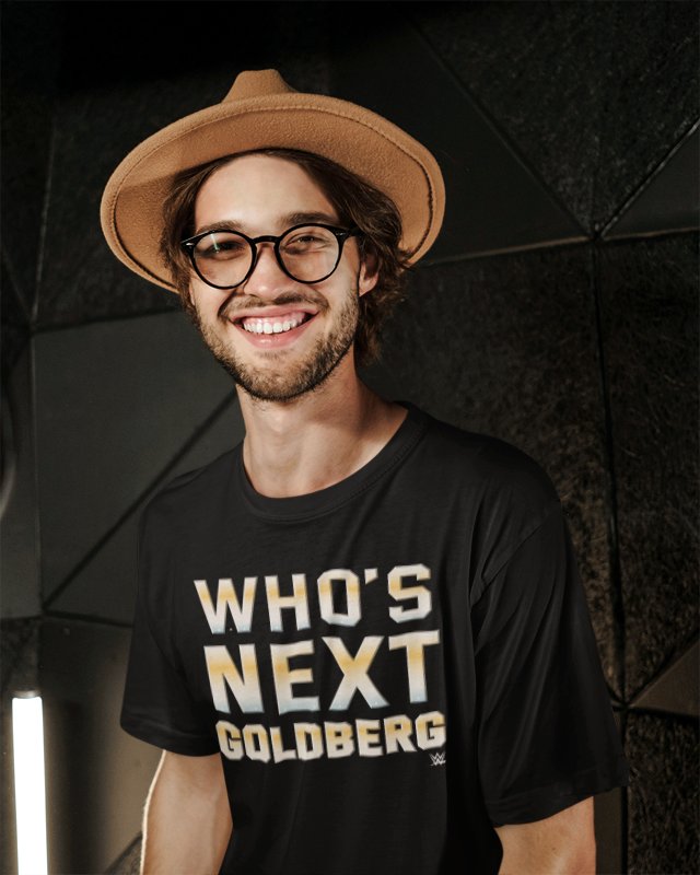 Load image into Gallery viewer, Bill Goldberg Who&#39;s Next Big and Bold Mens T-shirt
