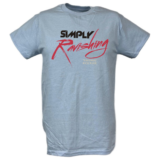 Simply Ravishing Rick Rude Mens Light Blue T-shirt