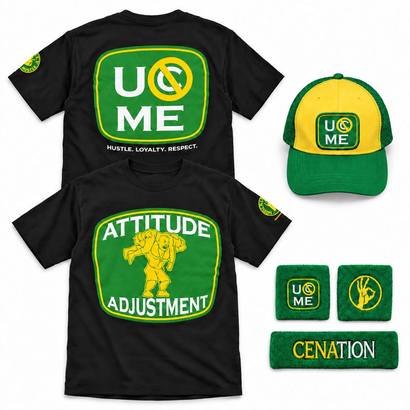 Load image into Gallery viewer, John Cena Attitude Adjustment Green Yellow Cenation Costume
