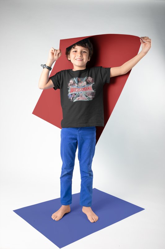 Wrestlemania Shattered Boys Kids Juvy T-shirt