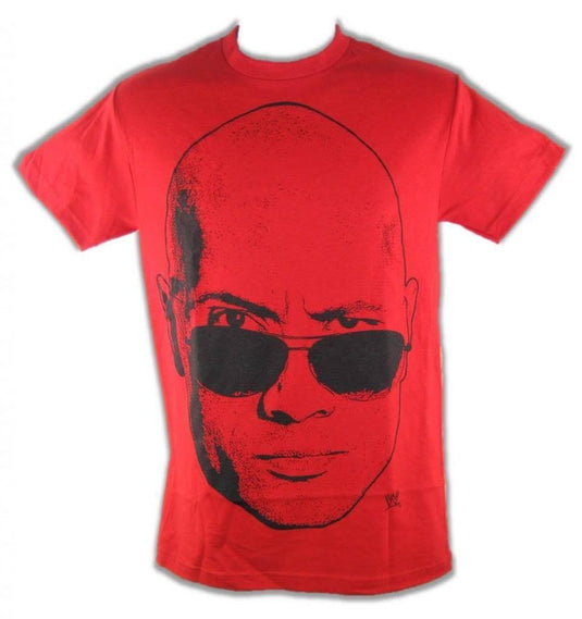 The Rock Face Profile WWE Mens Red T-shirt