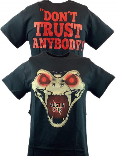 Stone Cold Steve Austin Don't Trust Anybody Rattlesnake Mens T-shirt