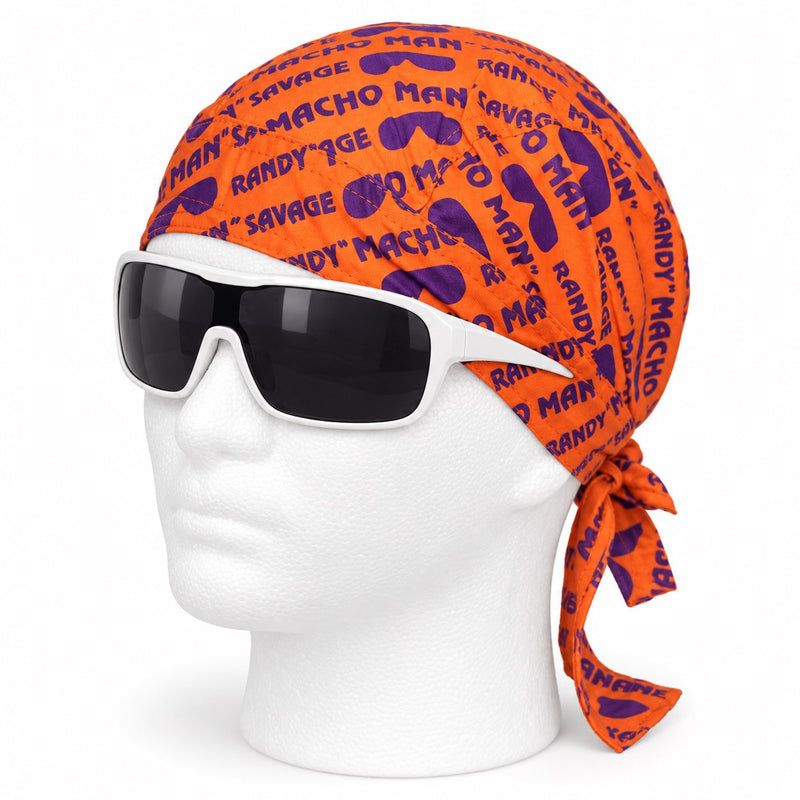 Load image into Gallery viewer, Macho Man Randy Savage Bandana Cap Glasses Set (Orange Skullcap, White Glasses)

