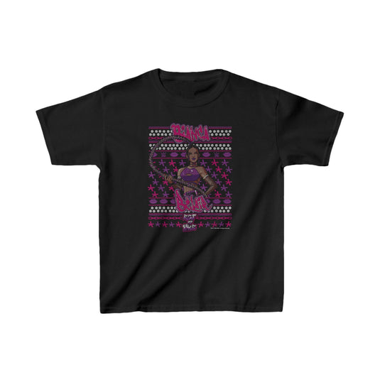 Bianca Belair Christmas Kids Youth Black T-shirt