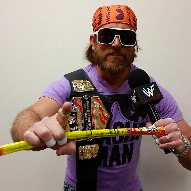 Load image into Gallery viewer, Macho Man Randy Savage Bandana Cap Glasses Set (Orange Skullcap, White Glasses)
