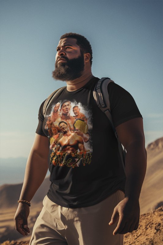 Load image into Gallery viewer, Batista Six Faces Mens Black T-shirt
