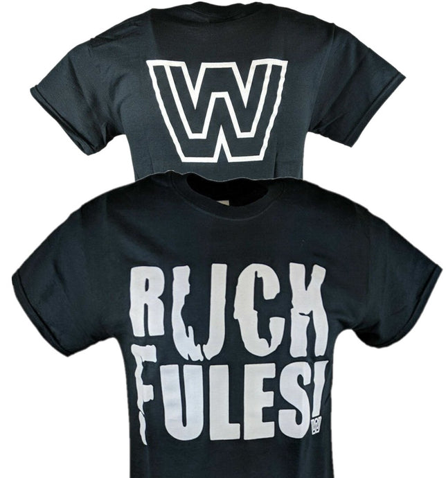 John Cena Ruck Fules WWF Old School Mens Black T-shirt