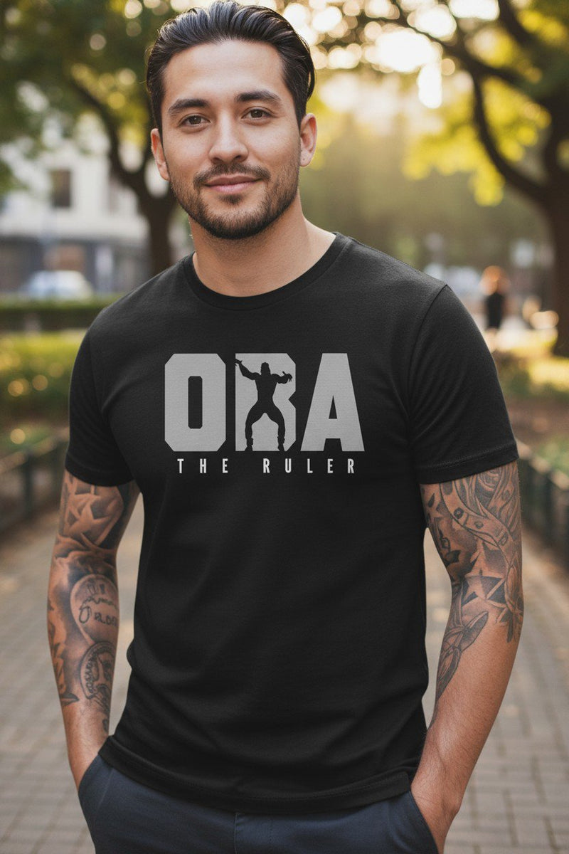 Load image into Gallery viewer, Oba Femi The Ruler Flex Black T-shirt
