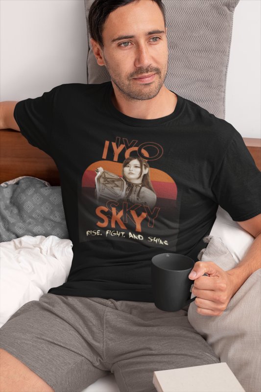 Load image into Gallery viewer, Iyo Sky Rise Fight Shine Black T-shirt
