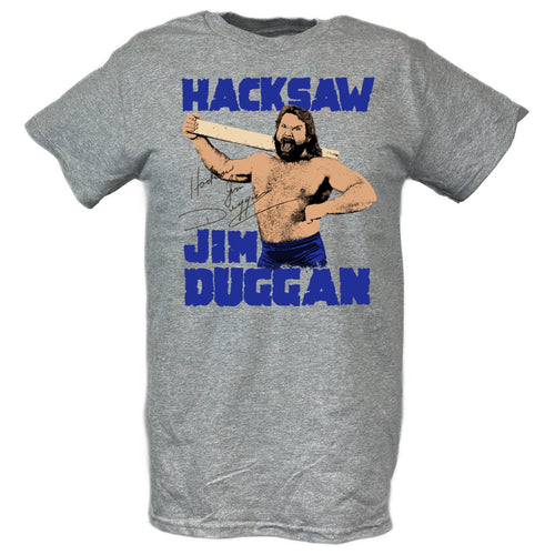 Hacksaw Jim Duggan Signature Grey T-shirt