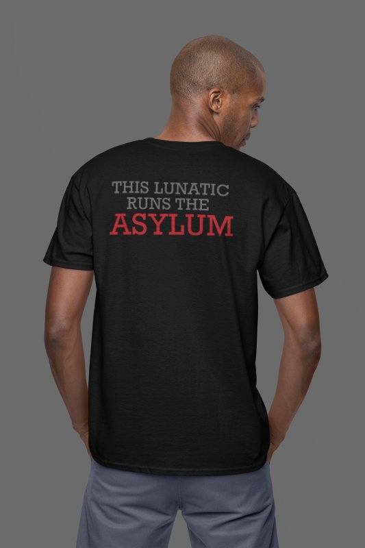 Load image into Gallery viewer, Dean Ambrose This Lunatic Runs The Asylum Black T-shirt
