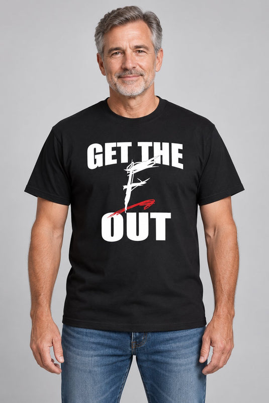 WWF Old Logo Get The F Out World Wrestling Entertainment T-shirt