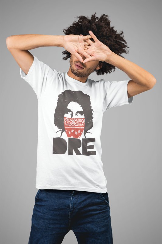 Load image into Gallery viewer, Andre the Giant Bandana DRE Mens White T-shirt
