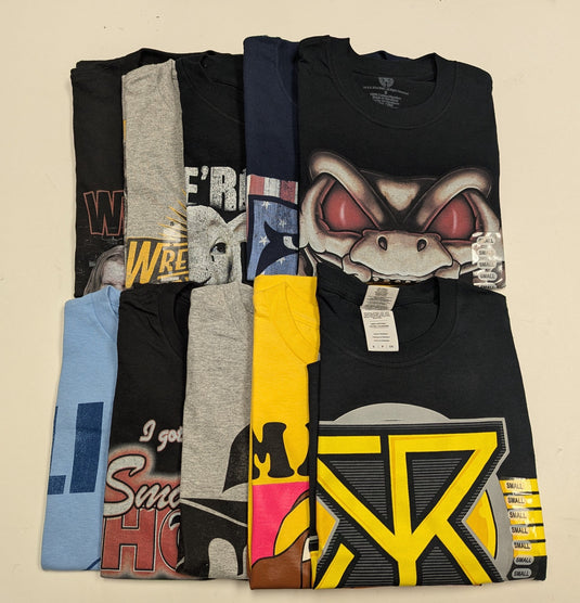 Lot of 10 Men Size Small T-shirts | Cena Orton Undertaker The Rock (S)