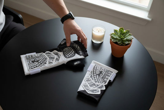 Roman Reigns Black and White Replica Glove & Wrist Sleeve Set — Officially Licensed WWE Gear