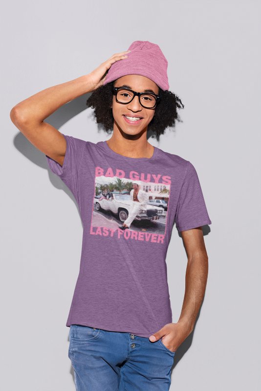 Load image into Gallery viewer, Razor Ramon Bad Guys Last Forever Purple T-shirt
