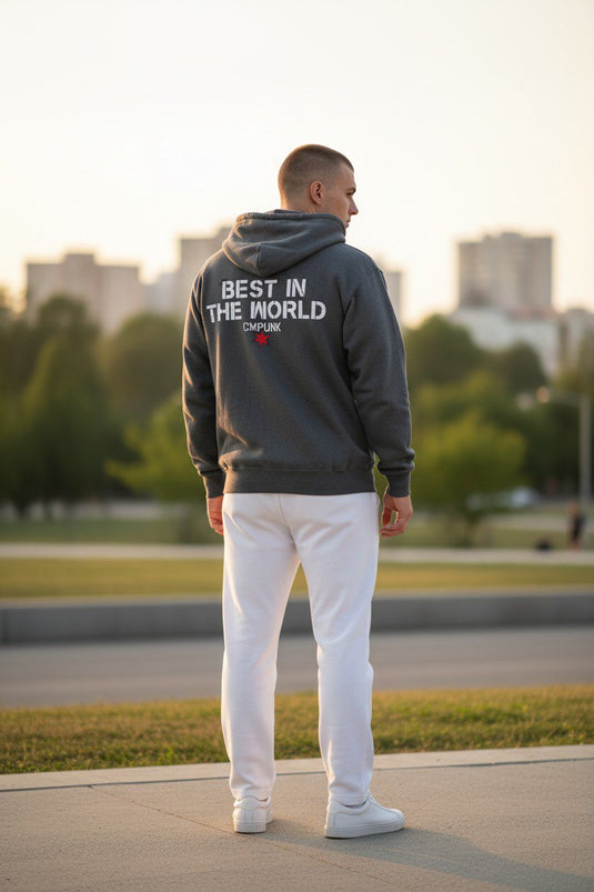 In CM Punk Seal We Trust Grey Zipper Hoody