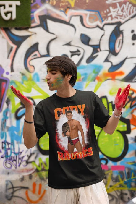 Cody Rhodes Red Shorts Black T-shirt AEW