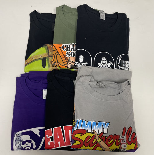 Lot of 6 Men Size 5XL WWE Authentic T-shirts | Cena Orton Undertaker The Rock (5XL)