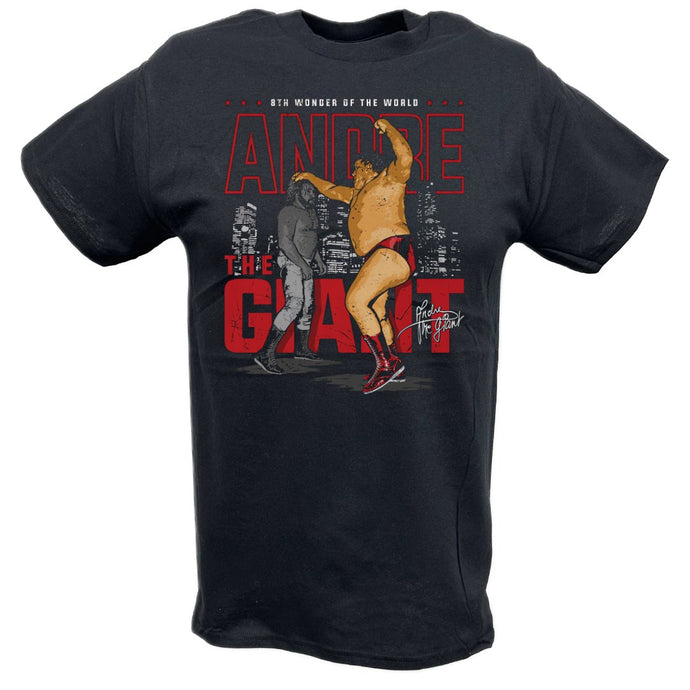 Andre The Giant Skyline Chop Black T-shirt