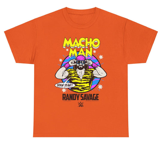 Macho Man Randy Savage OOOH YEAH!! Orange Comic T-Shirt