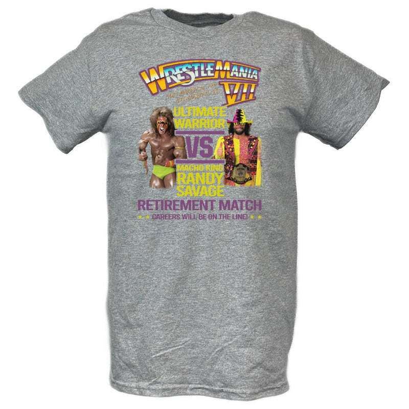 Load image into Gallery viewer, Wrestlemania 7 Ultimate Warrior vs Macho Man Randy Savage WWE Mens T-shirt
